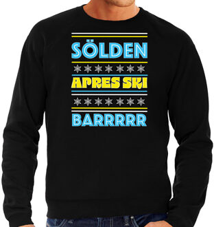 Bellatio Decorations Apres ski sweater voor heren - Solden - zwart - apresski bar/kroeg - skien/snowboarden - wintersport