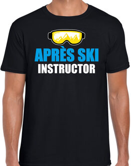 Bellatio Decorations Apres ski t-shirt - Apres ski instructor - zwart heren - Wintersport shirt - Foute apres ski outfit XL