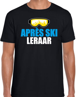 Bellatio Decorations Apres ski t-shirt Apres ski leraar zwart heren - Wintersport shirt - Foute apres ski outfit 2XL