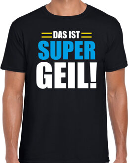 Bellatio Decorations Apres ski t-shirt Das ist supergeil zwart heren - Wintersport shirt - Foute apres ski outfit L