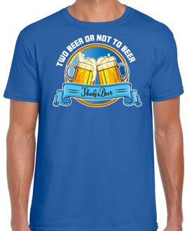 Bellatio Decorations Apres ski t-shirt heren - two beer or not to beer - blauw - wintersport - bier 2XL