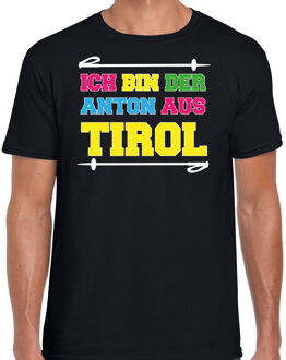 Bellatio Decorations Apres ski t-shirt voor heren - anton aus tirol - zwart - apres ski/wintersport 2XL