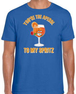 Bellatio Decorations Apres ski t-shirt voor heren - aperol to my spritz - blauw - apres ski/wintersport - skien L