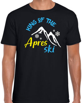 Bellatio Decorations Apres ski t-shirt voor heren - king of the apres ski - zwart - winter outfit 2XL