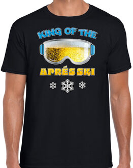 Bellatio Decorations Apres ski t-shirt voor heren - king of the apres ski - zwart - wintersport - bier M