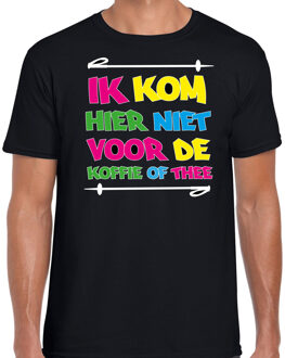 Bellatio Decorations Apres ski t-shirt voor heren - koffie of thee - zwart - apres ski/winter outfit S