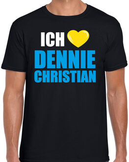 Bellatio Decorations Apres-ski t-shirt wintersport Ich liebe Dennie Christian zwart voor heren 2XL - Feestshirts