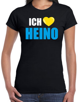 Bellatio Decorations Apres-ski t-shirt wintersport Ich liebe Heino zwart voor dames L - Feestshirts