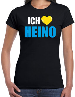 Bellatio Decorations Apres-ski t-shirt wintersport Ich liebe Heino zwart voor dames