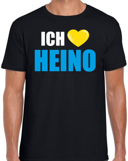 Bellatio Decorations Apres-ski t-shirt wintersport Ich liebe Heino zwart voor heren 2XL - Feestshirts