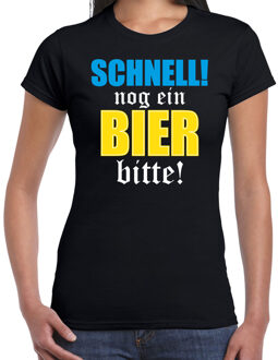 Bellatio Decorations Apres-ski t-shirt wintersport noch ein bier bitte! zwart voor dames 2XL - Feestshirts