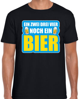 Bellatio Decorations Apres-ski t-shirt wintersport Noch ein bier zwart voor heren