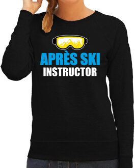 Bellatio Decorations Apres ski trui Apres ski instructor zwart dames - Wintersport sweater - Foute apres ski outfit 2XL