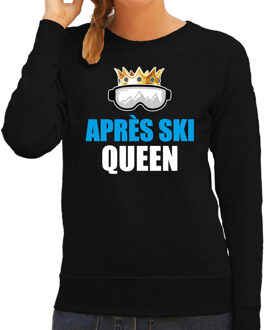 Bellatio Decorations Apres ski trui - Apres ski Queen - zwart - dames - Wintersport sweater - Foute apres ski outfit M