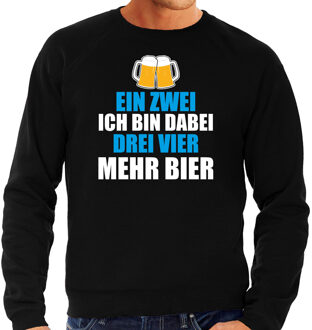 Bellatio Decorations Apres ski trui Ein Zwei Drei Bier zwart heren - Wintersport sweater - Foute apres ski outfit 2XL