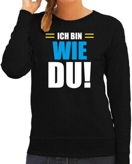 Bellatio Decorations Apres ski trui Ich bin wie du zwart dames - Wintersport sweater - Foute apres ski outfit 2XL