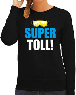 Bellatio Decorations Apres ski trui Supertoll zwart dames - Wintersport sweater - Foute apres ski outfit