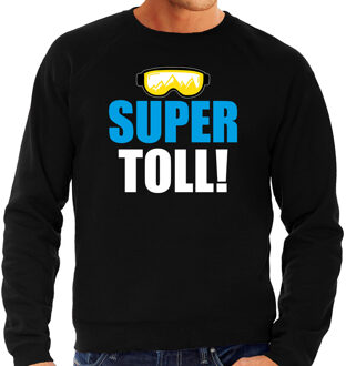 Bellatio Decorations Apres ski trui Supertoll zwart heren - Wintersport sweater - Foute apres ski outfit XL