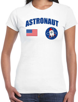 Bellatio Decorations Astronaut verkleed t-shirt wit voor dames 2XL