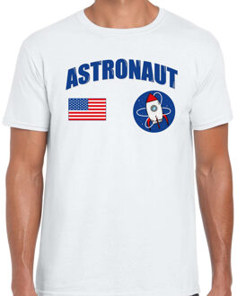 Bellatio Decorations Astronaut verkleed t-shirt wit voor heren 2XL