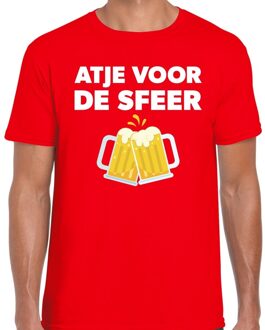 Bellatio Decorations Atje voor de sfeer feest t-shirt rood voor heren 2XL