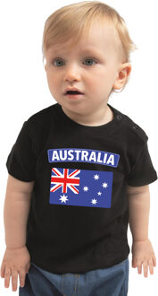 Bellatio Decorations Australia t-shirt met vlag Australie zwart voor babys