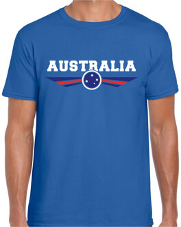 Bellatio Decorations Australie / Australia landen t-shirt blauw heren 2XL