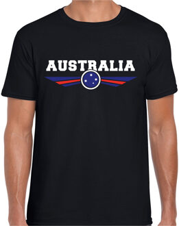 Bellatio Decorations Australie / Australia landen t-shirt zwart heren 2XL