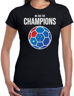 Bellatio Decorations Australie WK supporter t-shirt - we are the champions met Australische voetbal - zwart - dames - kleding / shirt L