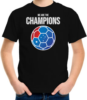 Bellatio Decorations Australie WK supporter t-shirt we are the champions met Australische voetbal zwart kinderen