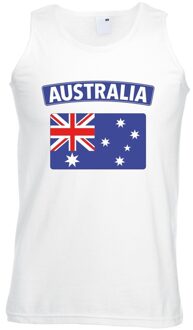 Bellatio Decorations Australische vlag singlet wit heren