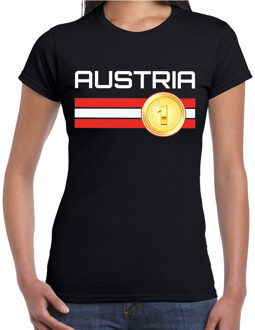 Bellatio Decorations Austria / Oostenrijk landen t-shirt zwart dames