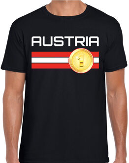 Bellatio Decorations Austria / Oostenrijk landen t-shirt zwart heren L