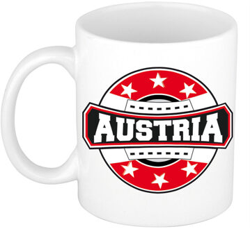 Bellatio Decorations Austria / Oostenrijk logo supporters mok / beker 300 ml - feest mokken Multikleur