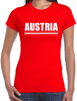 Bellatio Decorations Austria / Oostenrijk supporter t-shirt rood voor dames 2XL