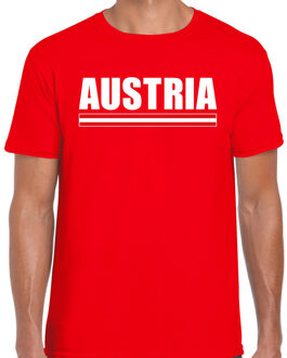 Bellatio Decorations Austria / Oostenrijk supporter t-shirt rood voor heren 2XL