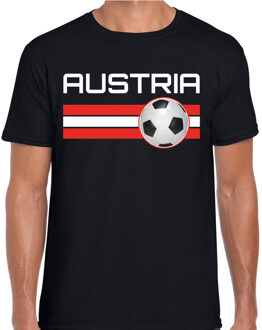 Bellatio Decorations Austria / Oostenrijk voetbal / landen t-shirt zwart heren 2XL