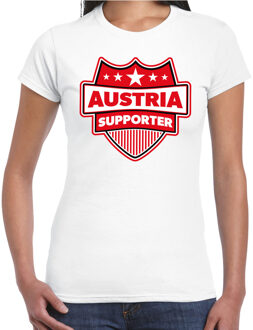 Bellatio Decorations Austria supporter schild t-shirt wit voor dames - Oostenrijk landen t-shirt / kleding - EK / WK / Olympische spelen outfit 2XL