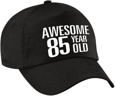 Bellatio Decorations Awesome 85 year old verjaardag pet / cap zwart voor dames en heren - baseball cap - verjaardags cadeau - petten / caps