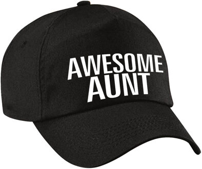 Bellatio Decorations Awesome aunt pet / cap zwart voor dames - baseball cap - cadeau petten / caps voor tante