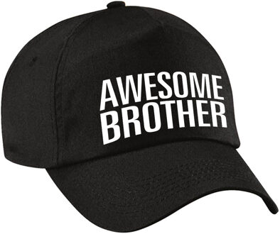 Bellatio Decorations Awesome brother pet / cap zwart voor heren - baseball cap - cadeau petten / caps voor broer / broertje