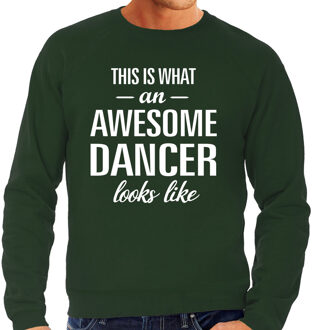 Bellatio Decorations Awesome dancer / danser cadeau sweater groen heren 2XL