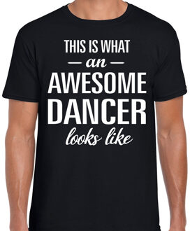 Bellatio Decorations Awesome dancer / danser cadeau t-shirt zwart heren 2XL