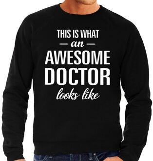 Bellatio Decorations Awesome doctor / dokter cadeau sweater / trui zwart voor heren 2XL