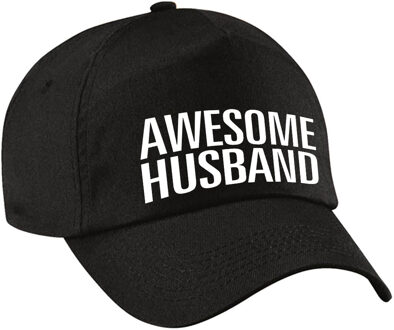 Bellatio Decorations Awesome husband pet / cap zwart voor heren - baseball cap - cadeau petten / caps voor echtgenoot / vriend