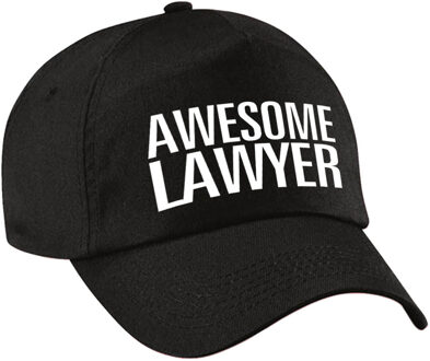 Bellatio Decorations Awesome lawyer pet / cap zwart voor volwassenen - Geweldige advocaat cadeau