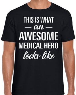 Bellatio Decorations Awesome medical hero cadeau t-shirt zwart voor heren