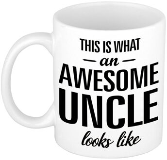 Bellatio Decorations Awesome uncle / oom cadeau mok / beker 300 ml