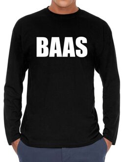 Bellatio Decorations BAAS long sleeve t-shirt zwart voor heren 2XL