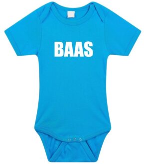 Bellatio Decorations Baas tekst rompertje blauw baby
